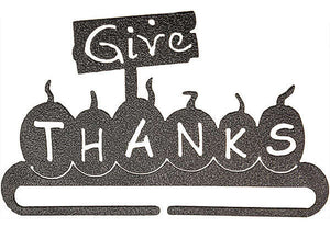 6in Give Thanks  Split Bottom Charcoal