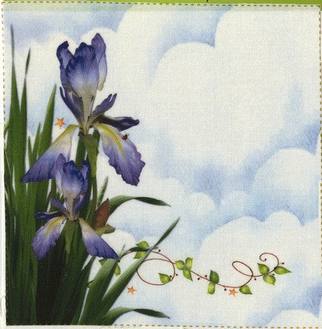 Quilt Label Iris
