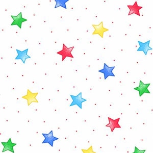 Primary Stars Flannel Fabric by A.E. Nathan