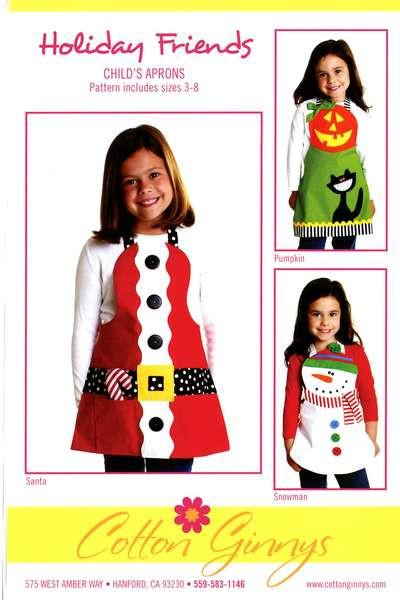 Holiday Friends Childs Aprons