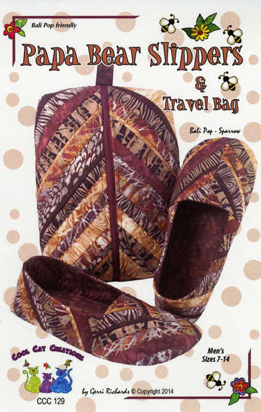 Papa Bear Slippers & Travel Bag