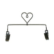 6in Heart Clip Holder Charcoal