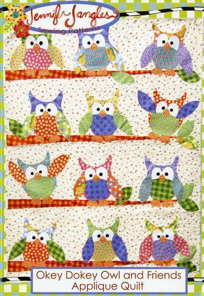 Okey Dokey Owl and Friends Applique Quilt