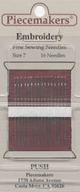 Piecemaker Embroidery / Crewel Needles Size 7