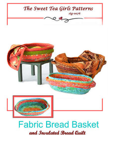 Fabric Bread Basket With Bread Quilt