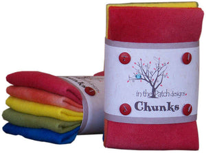 Rainbow Wool Chunks 5pc 9in x 10in