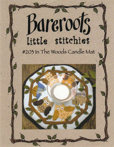 Little Stitchies - In the Woods Candle Mat Pattern