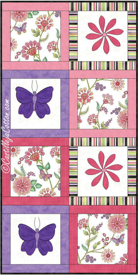 Butterfly and Flower Table Runner