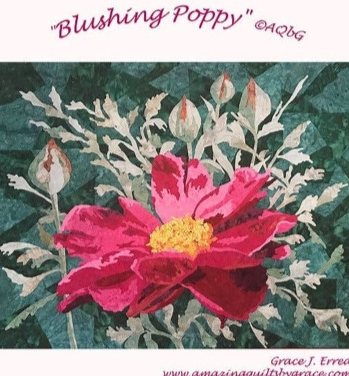 Blushing Poppy Quilt Pattern by Amazing Quilts By Grace