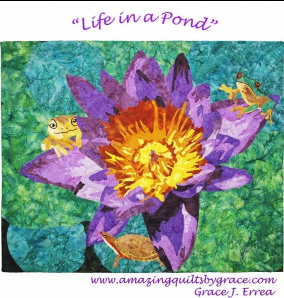 Life In A Pond Downloadable Pattern by Amazing Quilts By Grace