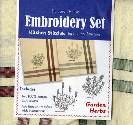 Towel Embroidery Set 2 - Garden Herbs