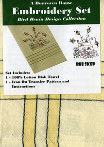 Towel Embroidery Set 1 - Bee Skep