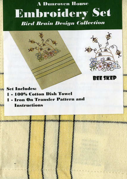Towel Embroidery Set 1 - Bee Skep