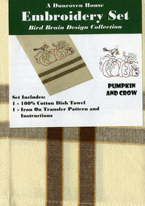 Towel Embroidery Set 1 - Pumpkin and Crow