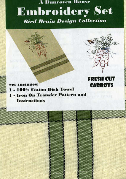 Towel Embroidery Set 1 - Fresh Cut Carrots
