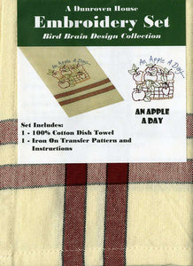 Towel Embroidery Set 1 - An Apple A Day
