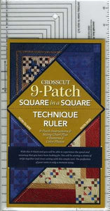 Crosscut 9 Patch Ruler with Book