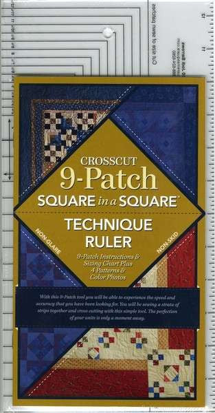 Crosscut 9 Patch Ruler with Book
