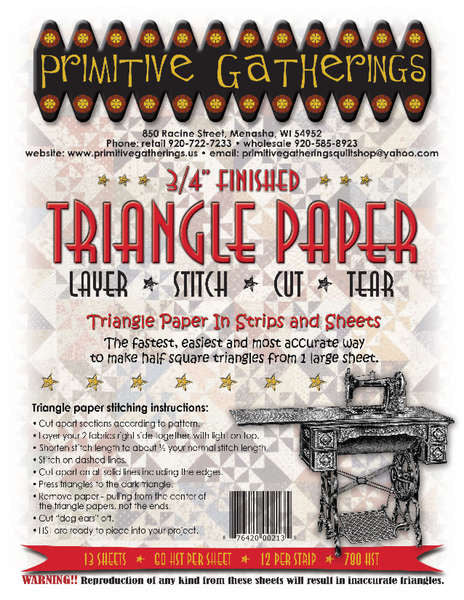 Triangle Paper - 3/4in