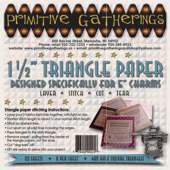 Triangle Paper - 1-1/2in for 5in Charms