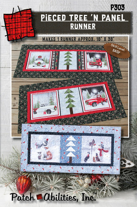 Pieced Tree 'n Panel Runner Downloadable Pattern by Patch Abilities