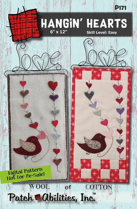 Hangin Hearts Downloadable Pattern by Patch Abilities