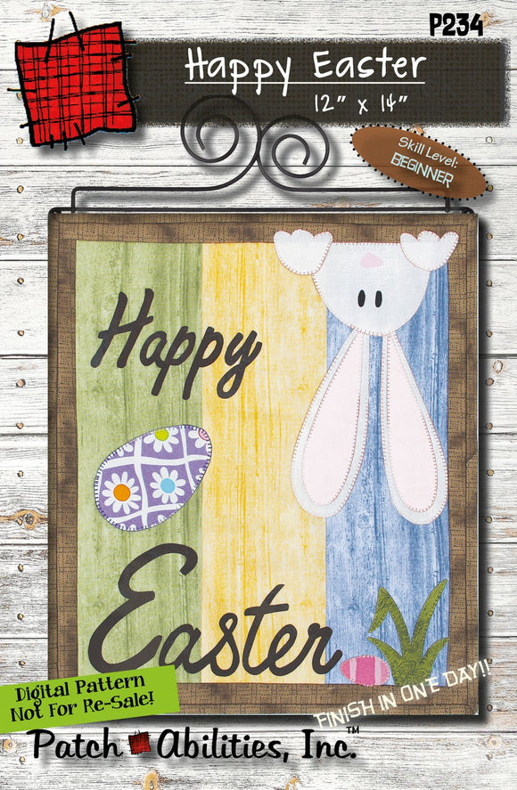 Happy Easter Downloadable Pattern by Patch Abilities