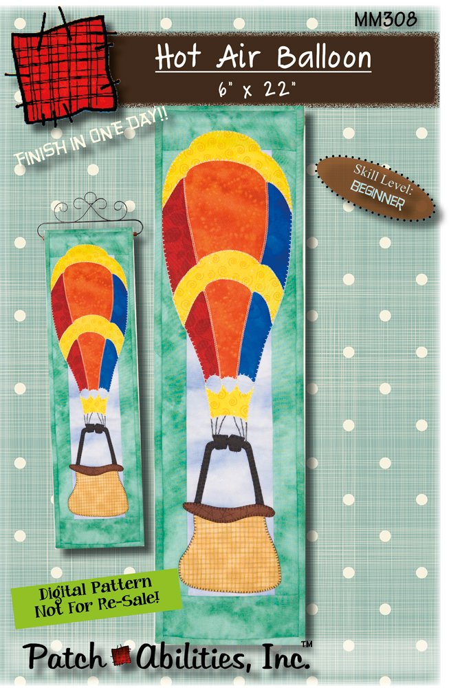 Hot Air Balloon  Downloadable Pattern by Patch Abilities