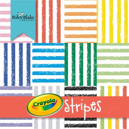 Crayola Stripe 5in Squares, 42pcs/bundle