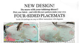 Several Settings 4-Sided Placemat Pattern & Template