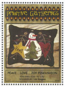 Peace, Love, Joy Pincushion