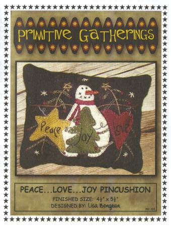 Peace, Love, Joy Pincushion