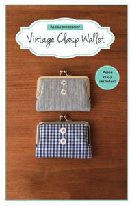 Vintage Clasp Wallet Purse with Pattern
