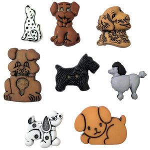 Assorted dog buttons