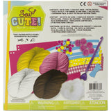 Back of the box for Sew Cute Crochet Cupcakes Kit showing contents listed and pictured