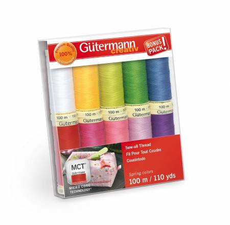 Sew-all Thread 10 spools 10 Colors 100m Spring