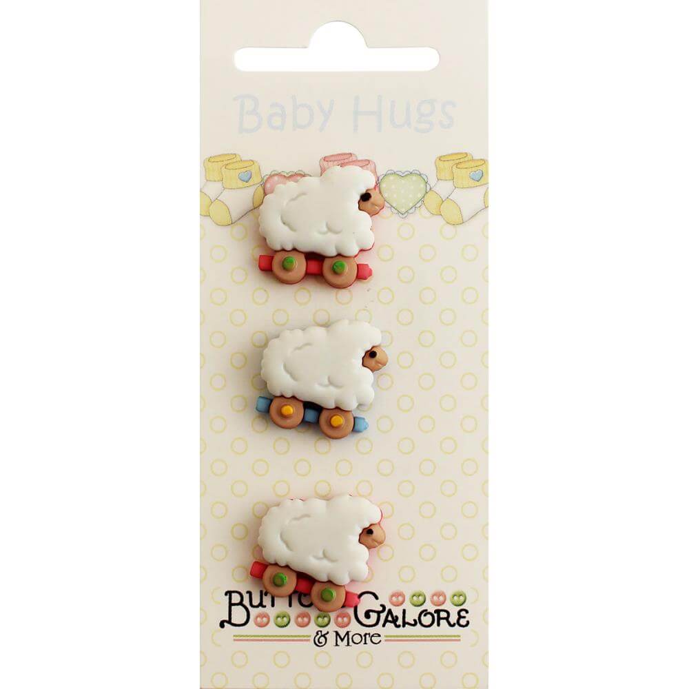 Three sheep buttons
