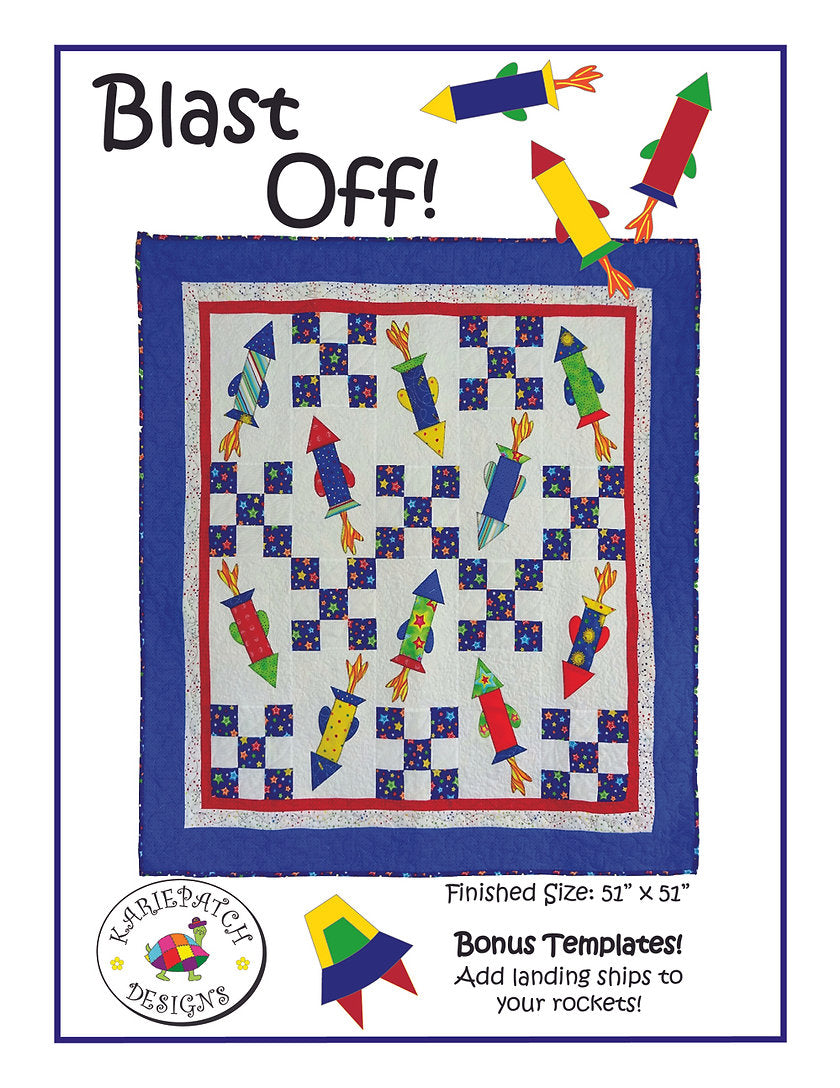 Blast Off! Downloadable Pattern by Karie Patch Designs