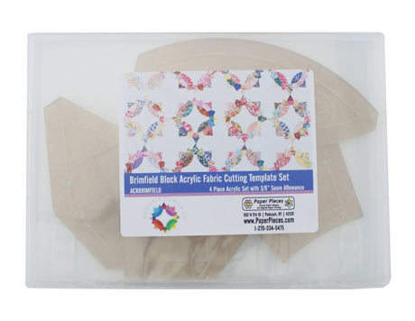 Acrylic Fabric Cutting Template for Brimfield Pattern 4pc