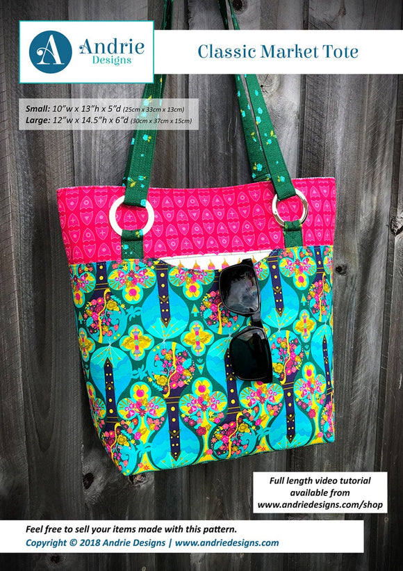 Classic Market Tote Downloadable Pattern by Andrie Designs