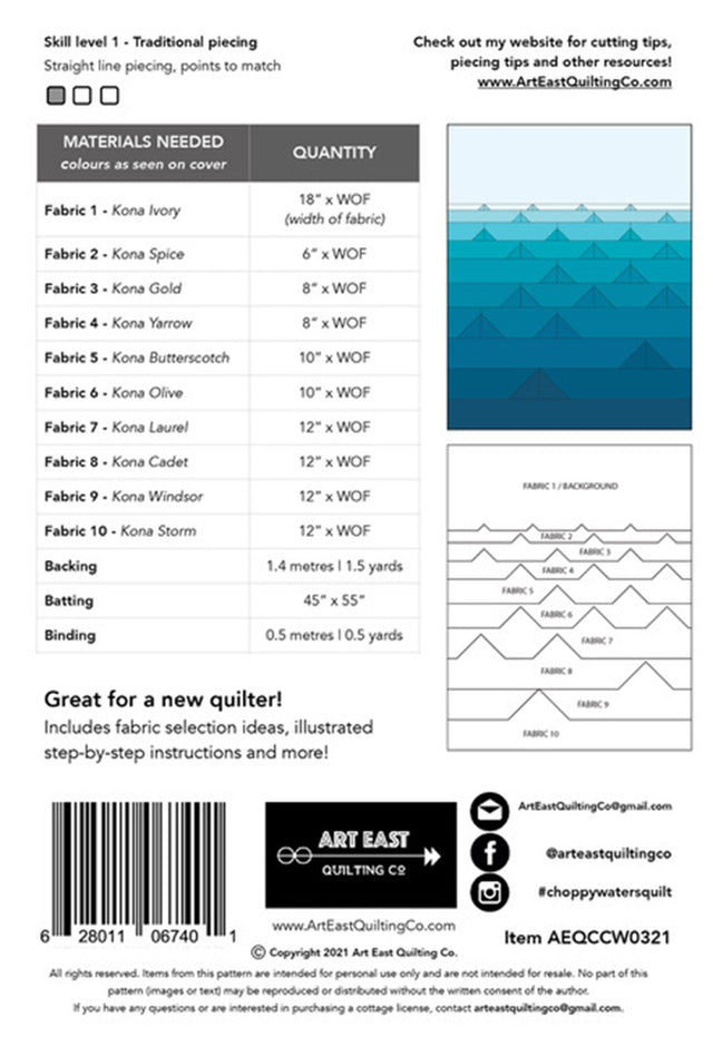 Choppy Waters Quilt Pattern Patterns – Quilting Books Patterns and Notions