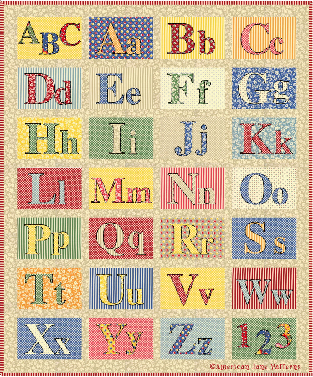 Writing Guide Pattern Letters ABC Letters Downloadable Pattern – Quilting Books Patterns and Notions