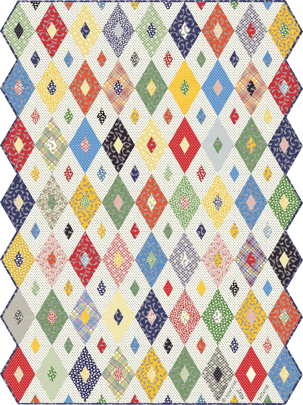 Diamond Color Work Pattern Diamonds Roll Downloadable Pattern – Quilting Books Patterns and Notions