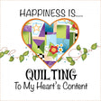 Art Panel 6in Happiness Quilting