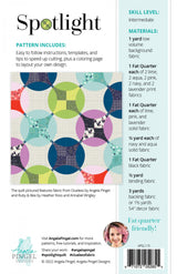 Back of the Spotlight Quilt Pattern by Angela Pingel