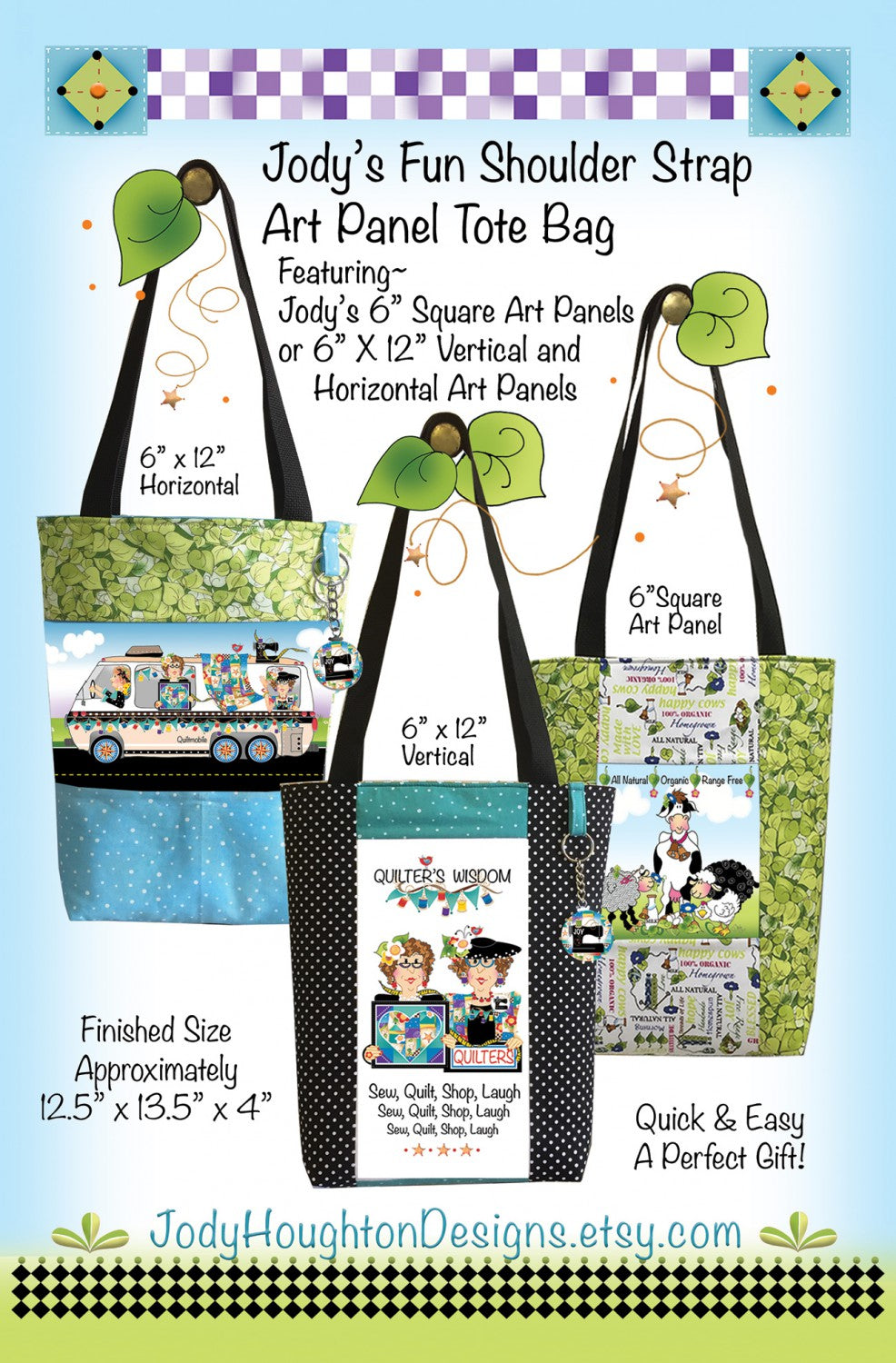 New Jody's Zippered Pouches & Shoulder or Crossbody Patterns by