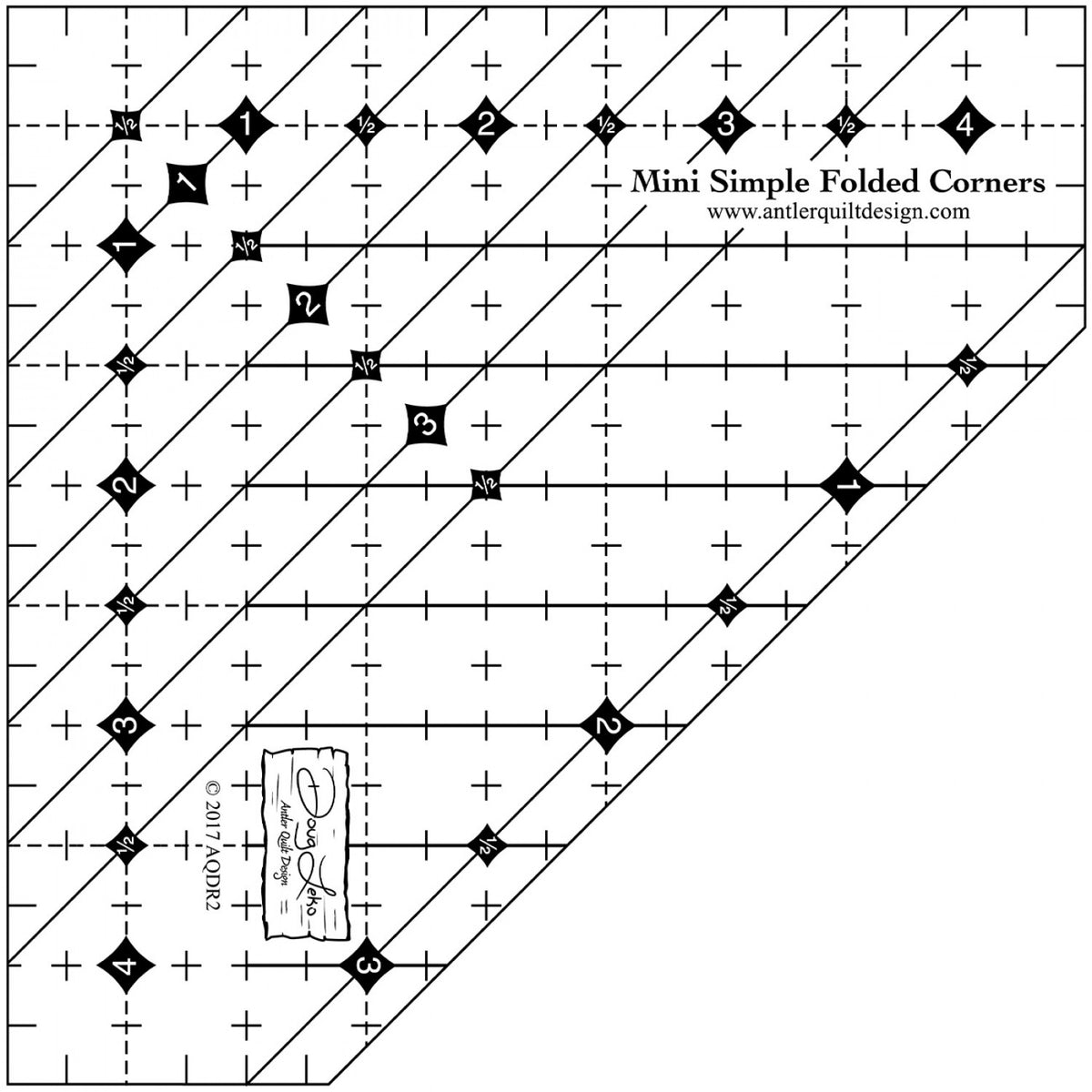 Mini Simple Folded Corners Ruler Quilters Pattern – Quilting Books ...