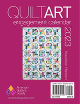 Back of the 2023 Quilt Art Engagement Calendar by American Quilters Society