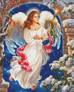 Angel In The Arch Cross Stitch By Dona Gelsinger