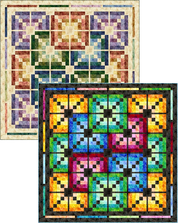 Aura Cabin Steps Downloadable Pattern by Pine Tree Country Quilts